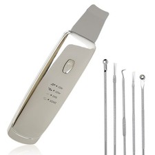 Ultrasonic Skin Scrubber for Face with 4 Modes & Blackhead Extraction Tool set