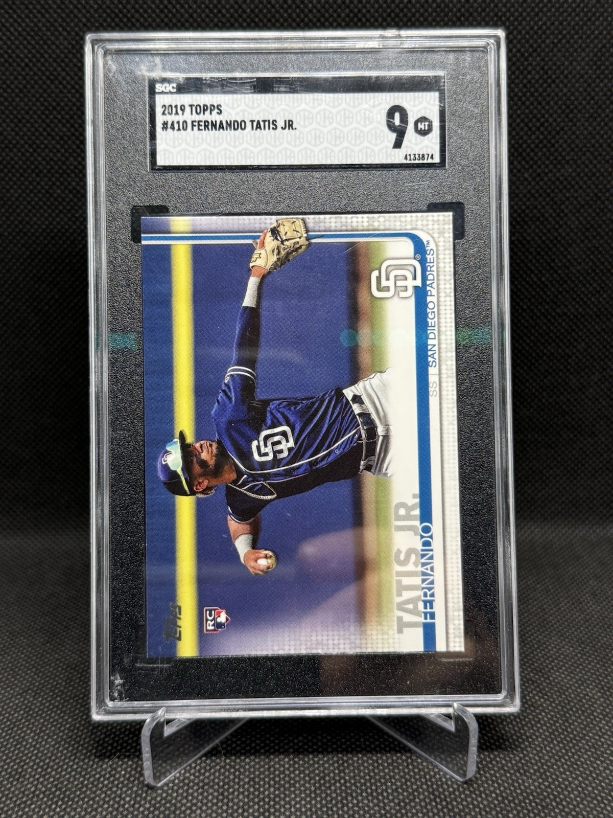 Fernando Tatis Jr. 2019 Topps #410 RC Rookie SGC 9 Padres
