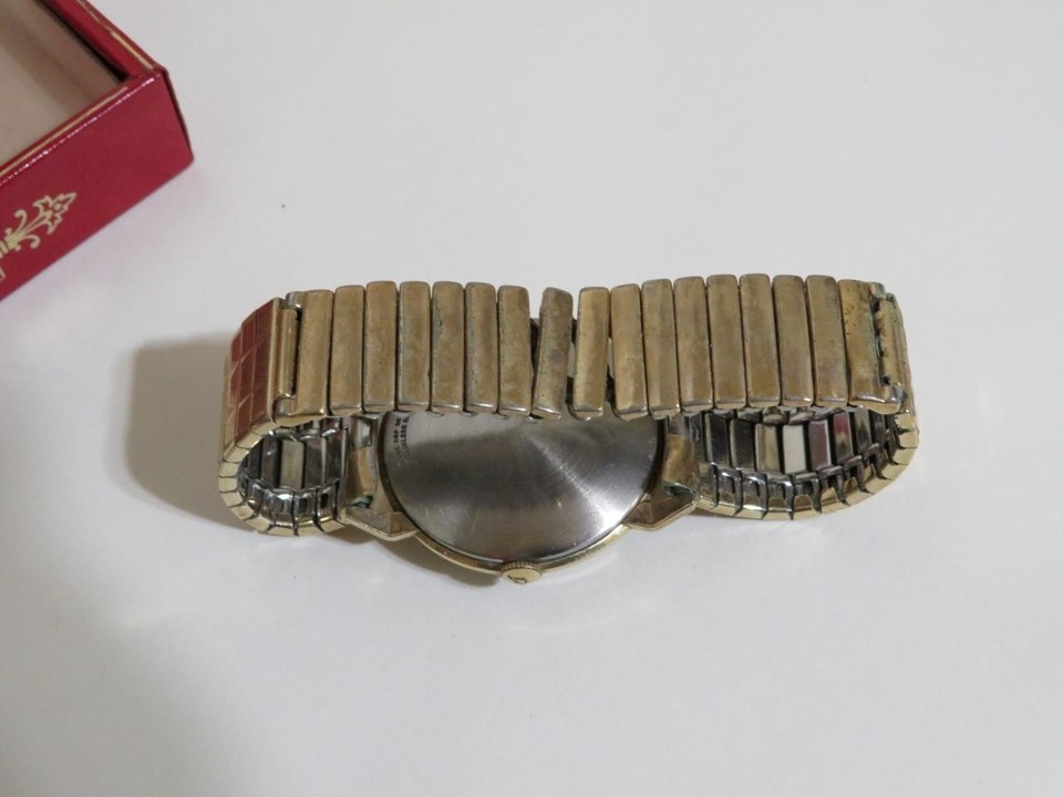 Wittnauer 10K Gold Bezel Calendar Watch 17jls Manual Wind + Box ...