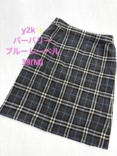Burberry Blue Label Y2K Nova Check Mini Skirt Tight A-Line Size 38 M