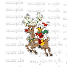 Disney Donald Reindeer awe Premade Scrapbook Paper Piece Die Cut