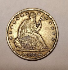 1874-S SEATED LIBERTY HALF - EF DETAILS -Original