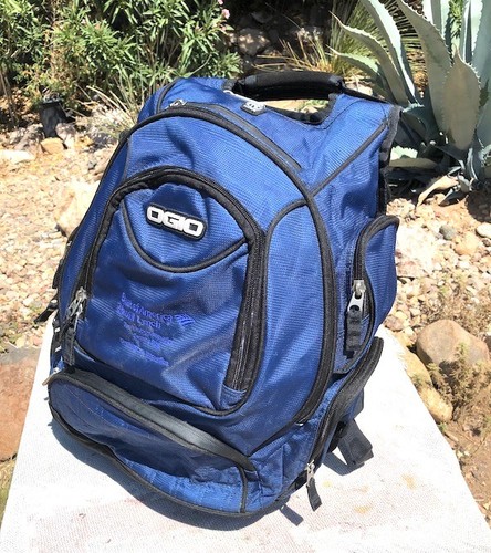Excellent OGIO Metro Backpack Blue Laptop Tech Bag + Pocket MultiKnife with Saw