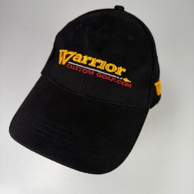 Warrior Custom Golf Baseballkappe Herren Verstellbar Schwarz Gelb Rot Logo Hut