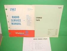 1967 Camaro Chevelle Ss El Camino Pontiac Gto Delco 8-track Tape Service Manual