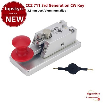 CCZ 711 3rd Gen CW Key Magnetic Feedback Direct Bond Manual Morse Key Straight