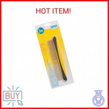 JW Pet Company 8-Inch Gripsoft Rotating Comfort Comb, Fine and Coarse,Gray/Yello