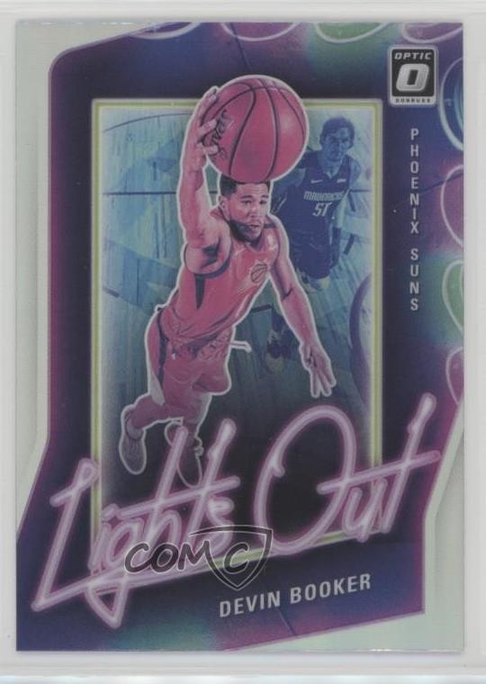 2020-21 Panini Donruss Optic Lights Out Holo Prizm Devin Booker #5