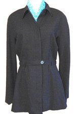VINTAGE FIELD MANOR MODERN CLASSICS WOMEN BLACK BLAZER CINCHED WAIST JACKET 8/10