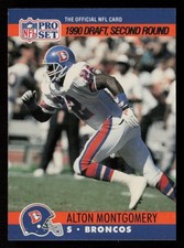 Alton Montgomery 1990 Pro Set 721 Rc Rookie Denver Broncos