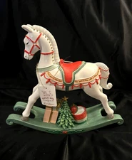 Sleigh Hill 2025 Christmas Rocking Horse Figurine 12” Holiday Decor New