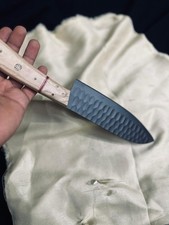 WAMBLI - SANTOKU HAMMERED KNIFE BLACK PROFESSIONAL KITCHEN KNIFE WOOD HANDLE