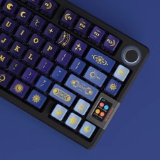 STAR-MOON Keycaps 5-Sided Dye Sub PBT/PC OEM Profile Pudding Backlit 104 Keys