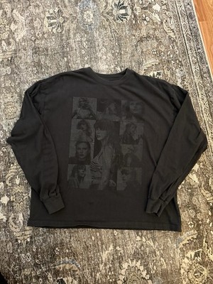 Eras Tour Oversized Long Sleeve Shirt Black Size XS