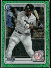 2020 Bowman Chrome #BCP-31 Estevan Florial Green Shimmer /99 Yankees