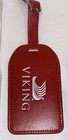 Lot of (2) NEW Viking Red leather luggage tags New — photo 4