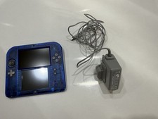 Nintendo 2DS Alpha Sapphire Transparent Blue Console And Charger