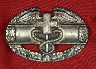 World War 2 WWII Army Sterling Combat Medic Badge