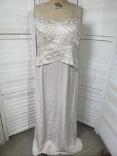 Cameron Blake by Mon Cheri Mother Of The Bride Dress Gown Beige Off White Sz 14