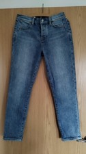 Ladies 7 for all-mankind Josefina Boyfriend Fit Blue Jeans Size 8 W26 L30 (443H)