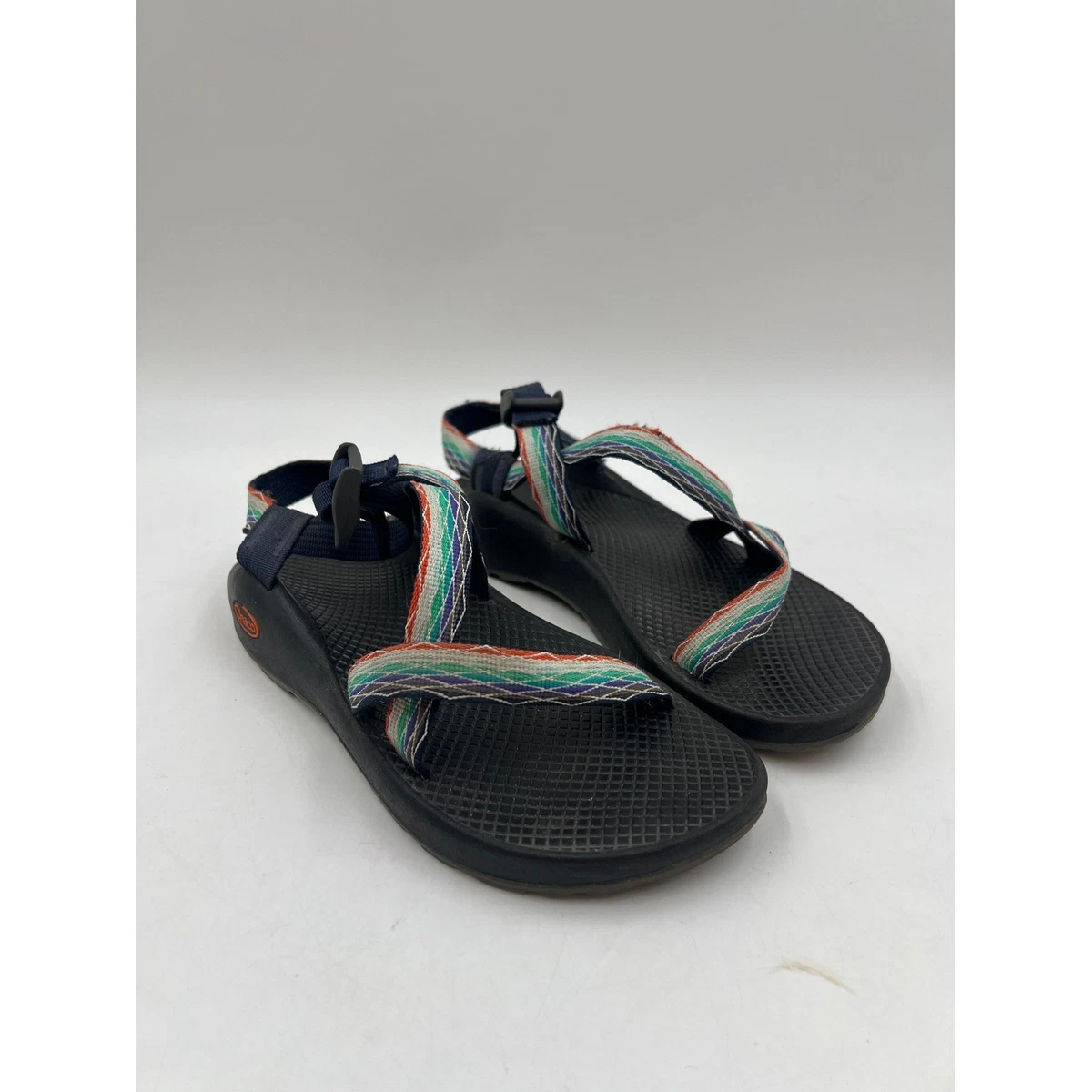 Chaco Black Sandals with Coral and Olive Straps Chaco Multi-Strap Sandals in Black and Olive | Mercari main image 2