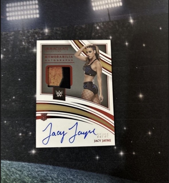 2022 Immaculate WWE Jacy Jane Memorabilia RPA Rookie Patch Auto #103 22/25