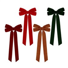 Velvet Christmas Bows 12 Pieces Holiday Decoration Holiday Tree