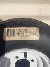 Carlisle ST 880 Load B 4 Ply 4 x 4 lug black Assembly Tire White Rim 4.80-8 new 