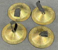 Finger Cymbals Vtg Brass