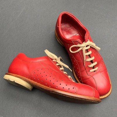 Heschung Women's Red Oxfords Walking Shoes  US4.5 UK4 EU37 Very Good Condition