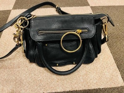 See By Chloe Black Leather Mini Shoulder Bag Crossbody Purse w/ Guarantee Card