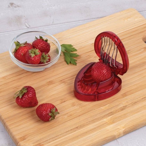 HIC Stainless Steel Blade Strawberry Slicer - Quickly Cut Uniform Slices - 第 3/5 張圖片