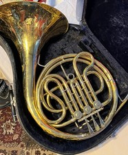 H.N. White French Horn S.N. 217,419 In Conn Case NO Mouthpiece AS IS Needs Work