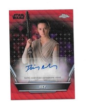 Daisy Ridley (Rey) 2024 Topps Chrome Star Wars Hyperspace Red Full Name Auto 3/5