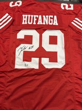 Talanoa Hufanga Autographed Signed XL Custom 49ers Jersey-Beckett Witnessed