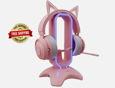 soporte para audifonos con luz rgb auriculares mesas gaming gamer mesa Nuevo