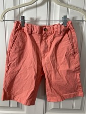 vineyard vines Boys Pink Chino Shorts Cotton Size 10 Button Closure