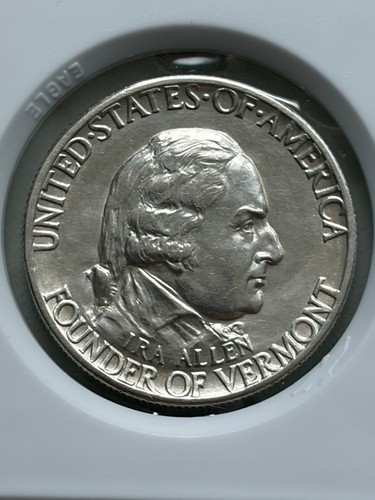1927 Vermont Commemorative Half Dollar--Beautiful XF+ Coin!