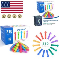Sharply Designed 30G Diabetic Lancets - Multicolored for Easy Use, 310 Count