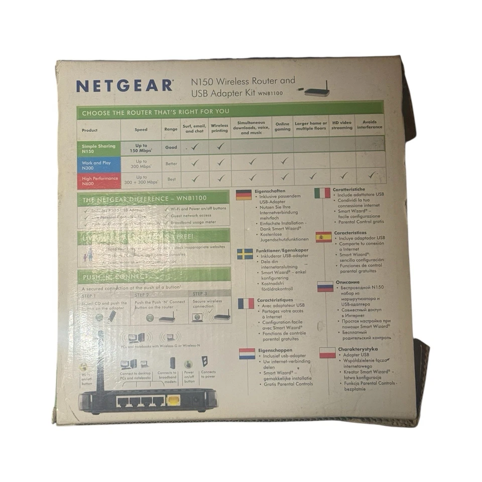 NETGEAR N150 Wireless Router WNR1000 150Mbps- New/Factory Sealed - Bild 2 von 4