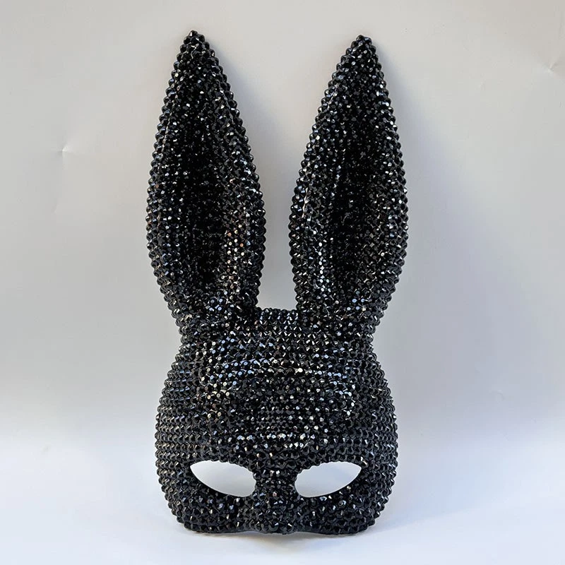 Hot Unisex Makeup Ball Shining Rabbit Mask Performance Props Show Party Prom - Image 2 of 4