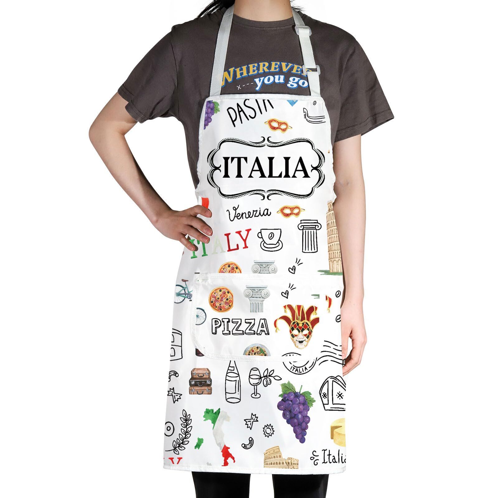 Italian Kitchen Apron Italy Cooking Apron Italian Chef Apron Italian Themed A...
