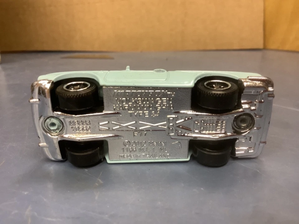 VOLKSWAGEN KARMAN GHIA matchbox light blue 1/64 loose - Image 3 of 4