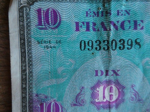 Billet 10 francs - 1944 Impression Américaine - FRANCE - Picture 3 of 5