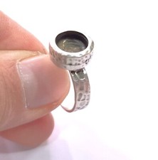 Hammered Ring Blank Setting Base Bezel inlay Backs Cabochon Antique Silver