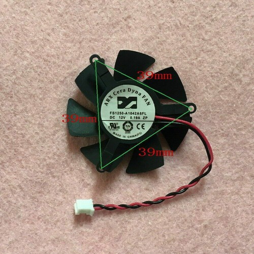 Cooler Fan For ARX FS1250-A1042A6FL 47MM 2 Pin DC 12V 0.19A Graphics Card - Bild 2 von 3