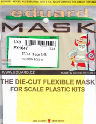 1/48 Eduard #EX1047 TBD-1 Devastator TFace Mask For HobbyBoss