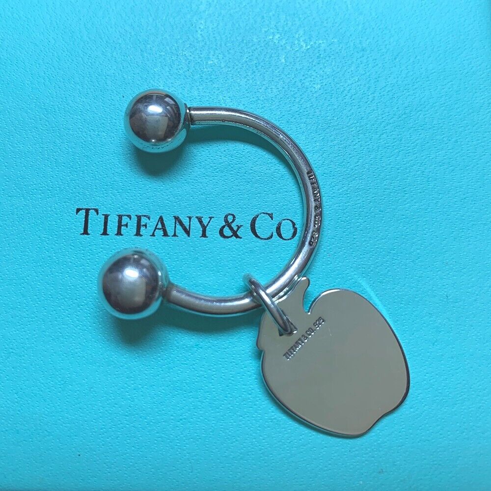 Tiffany & Co. Sterling Silver Apple Tag Screwballs Keyring Tiffany & Co. Sterling Silver Apple Tag Screwballs Keyring