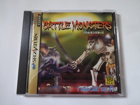 BATTLE MONSTERS Sega Saturn SS Action Game 1995 T-18701G w/Obi Hagaki From Japan