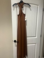 Alice & Olivia Amaya Twist-Front Jersey Maxi Dress